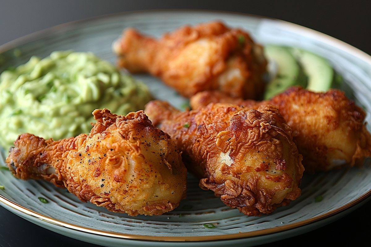 La recette facile qui change tout : poulet frit à la crème d'avocat en quatre pas